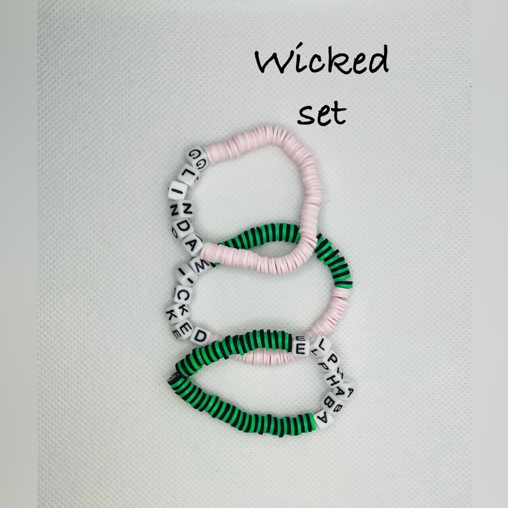 Wicked Clay beaded Bracelet Set of 3 - Picture 1 of 5